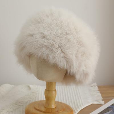 Umweltfreundlicher Kunstleder-Fuchsfell-Flachzylinder, verdickter Plüsch, warm, Ohrenschutz, Kuppel-Schnee-Mongolenmütze, Herbst und Winter