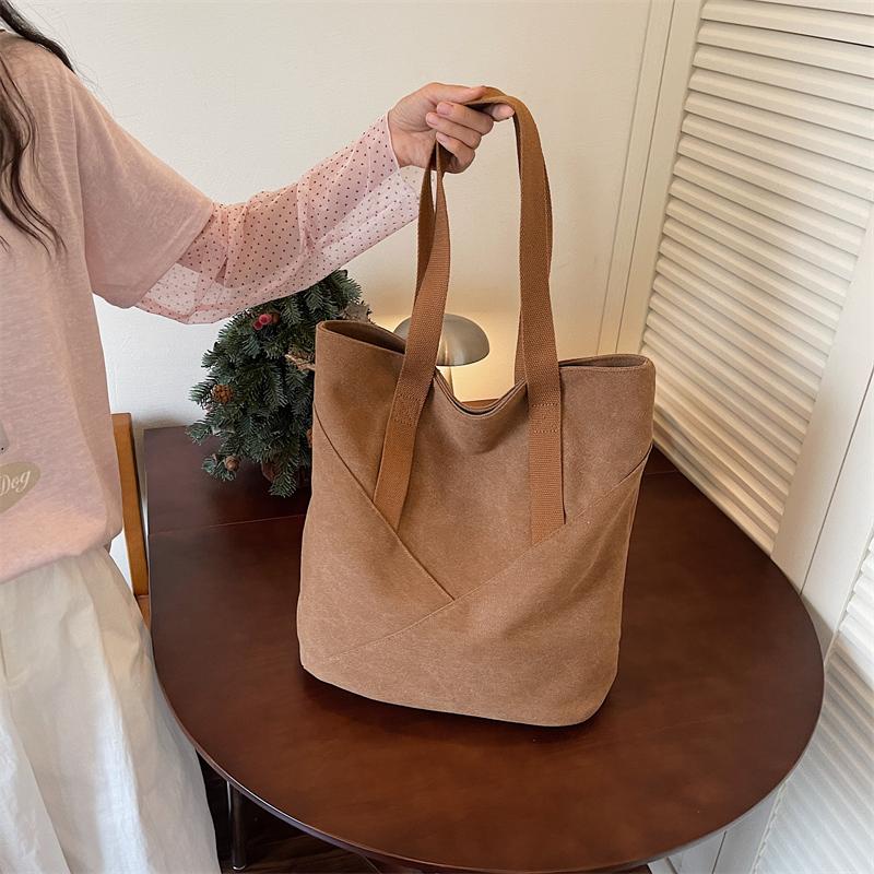 Borsa a Spalla Monocolore da Donna Borsa Tote di Grande Capacità