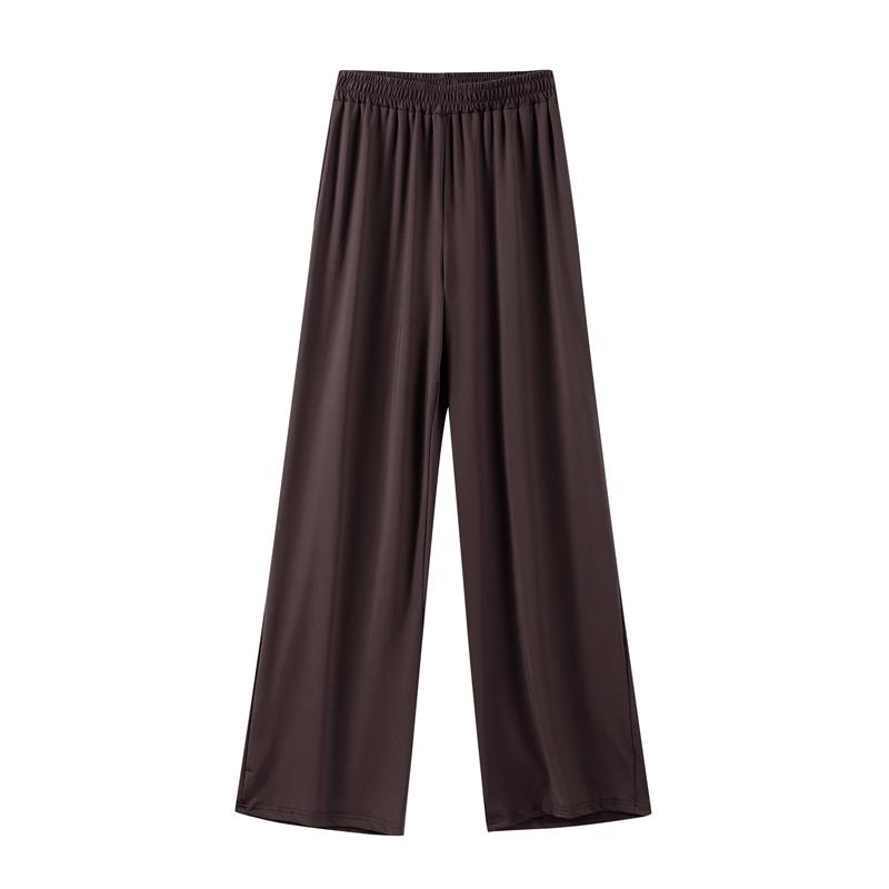 Uformelt Langbuksesett Dame O-hals Kortermet T-skjorte Elastisk Midje Buksesett Vår Sommer Ensfarget Dame Pendlerantrekk