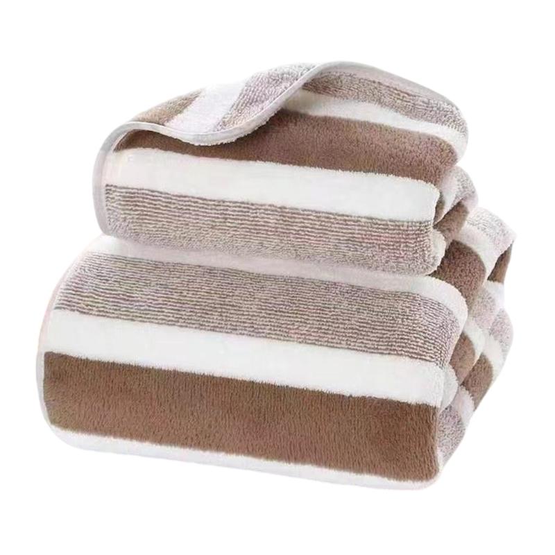 Large Corals Fleece Hand Towel Super Absorbent Thick Bath Towel Comfortable Beach Towel