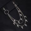 Hip Hop Punk Cross Pendant Waist Chain Fashion Geometric Multi-Layer Metal Chain Men'S And Women'S Pant Chains