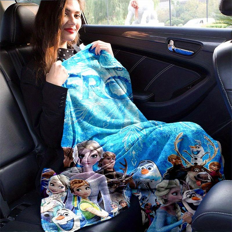 1 szt., Disney Kraina Lodu Elsa Anna Olaf Bałwan Koc Rzutowy Idealny do Wystroju Domu, Pokrowiec na Kanapę, Podróży, Kempingu, Samochodu, Plaży, Biura, Drzemki