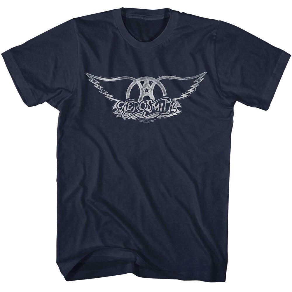 Aerosmith Vintage Wings Logo Men's T Shirt Rock Band Concert Tour Merch Metal