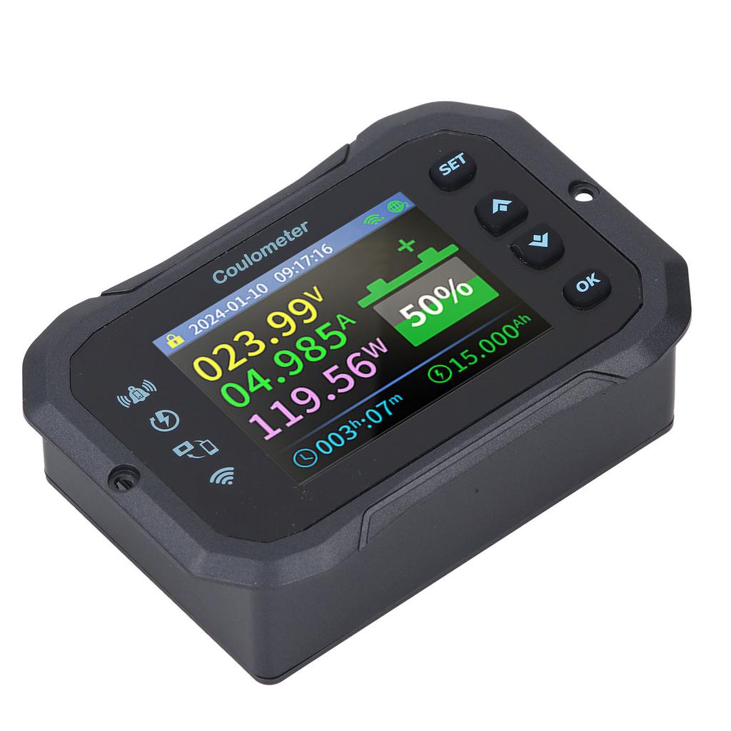 Battery Monitor WIFI Remote Control 10-100V 400A Battery Capacity Voltage Monitor Gauge for RV