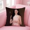 Popular fashion Chinese actress LLiu Haocun Cushion Cover Pillow Case Soft Friendly Fabric  Concealed Zipper