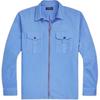 Polo Solid Color Front Pocket Zipper Long Sleeve Work Shirt Men Shirts 710890391-008