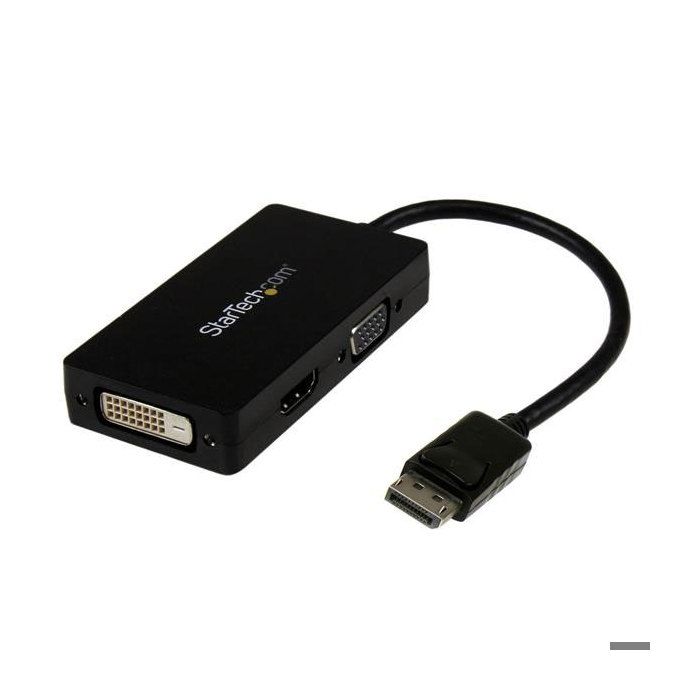 Adaptateur de voyage - STARTECH.COM - DisplayPort vers VGA/DVI/HDMI - 3-en-1 - Résolution 1920x1200 - Léger