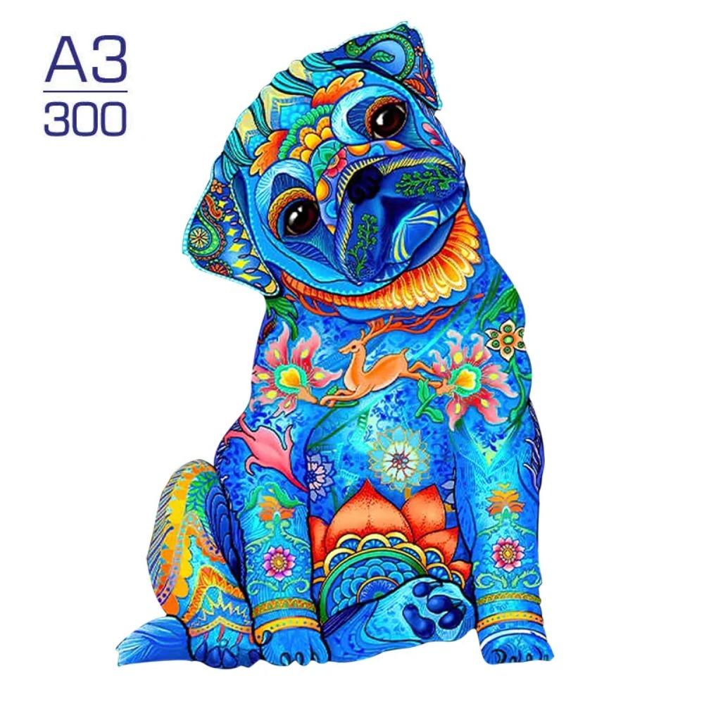 Wooden Puzzle Adult Kids Jigsaw Puzzles Puppy Dog 3D Animal Puzzles Boutique Gift Box Packaging Children Christmas Gifts Toys