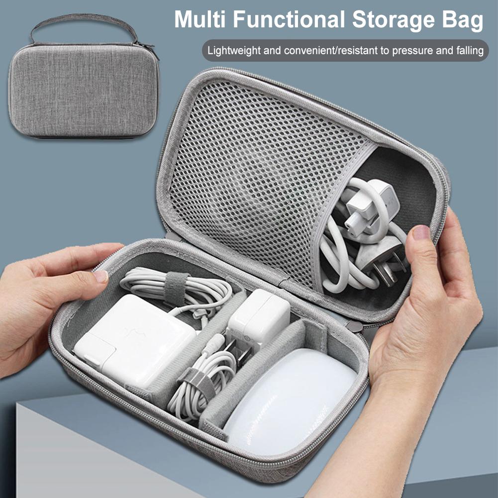 Data Cable Carrying Case Lightweight Data Cable Storage Bag Multifunction Electronic Storage Case for Adapter Mouse Power Supply