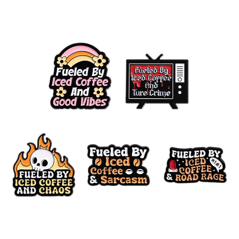 Punk Gothic Enamel Pins 4-7 Pcs/set Cute Ghost Halloween Cool Cowboy Brooches Lapel Badges Jewelry Gift for Fans Friends