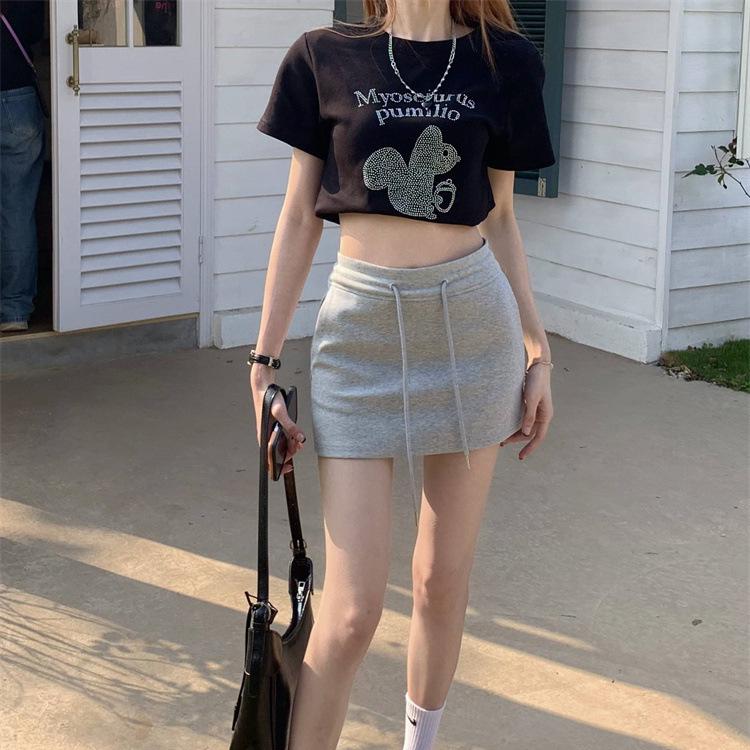 Midi sukně se stahovací šňůrkou s vysokým pasem - 2024 Léto Sexy Zeštíhlující Sukně Bodycon proti odhalení Kalhoty