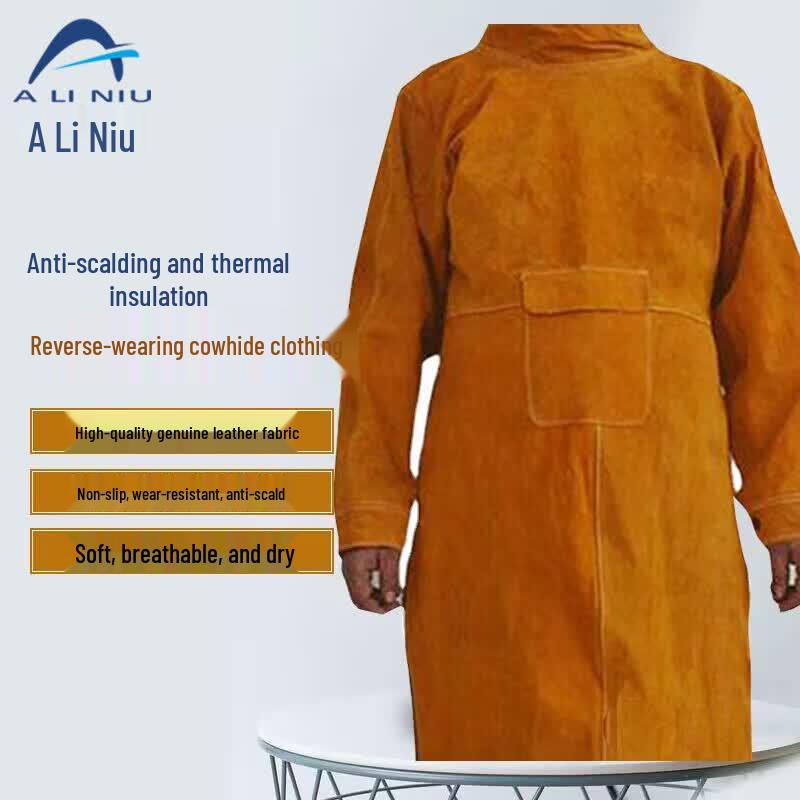 Arniu ASF09 Cowhide High-Temperature Resistant Welding Protective Suit 92CM