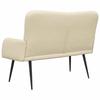2 Seater Sofa Cream 115 x 61 x 87 cm Fabric