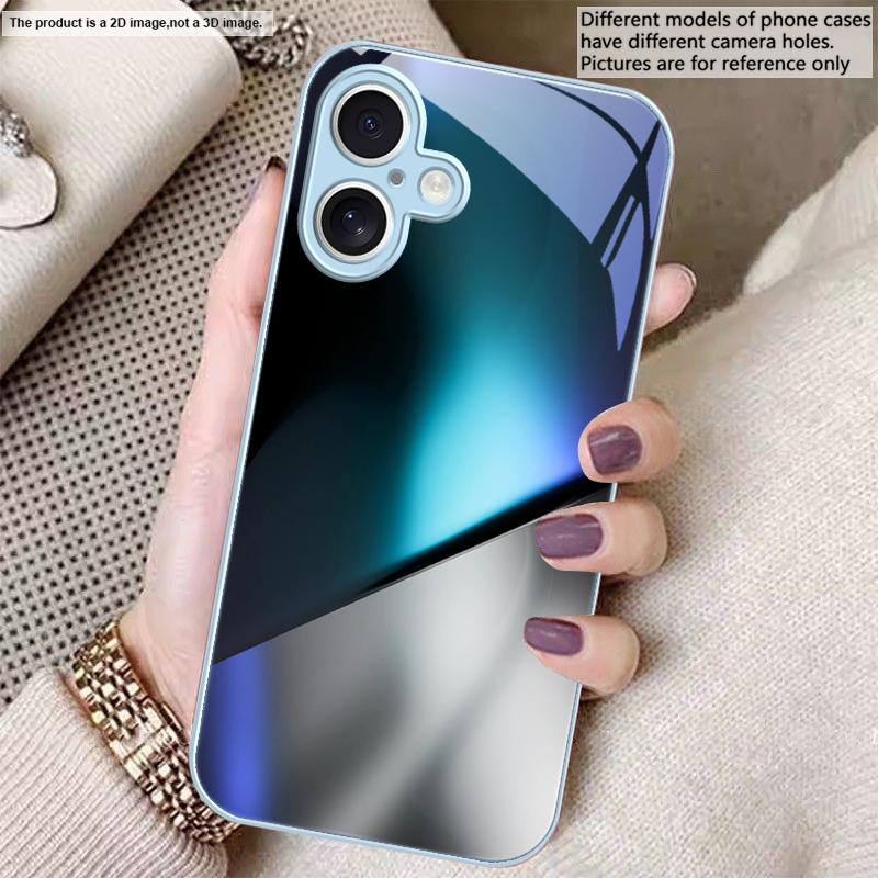 Mysterious color and light For iPhone 17 Air 16 E 15 14 13 Plus 12 mini 17 Pro Max 11Pro XR Xs 7 8 11 Tempered Glass Phone Case