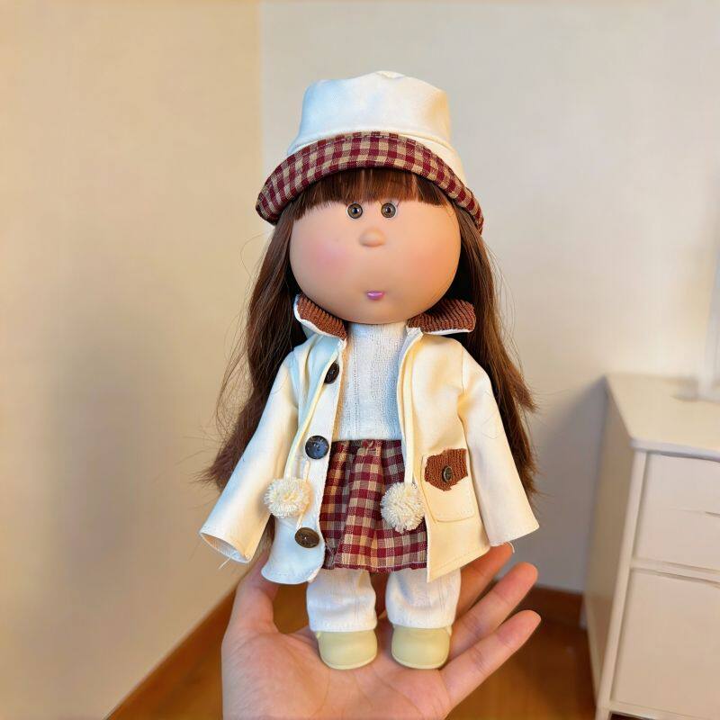 In Stock Pippa Potato Doll 24cm Vinyl Doll Figurine Green Plaid Outfit Collectible Toy Home Decor Girl Birthday Surprise Gifts