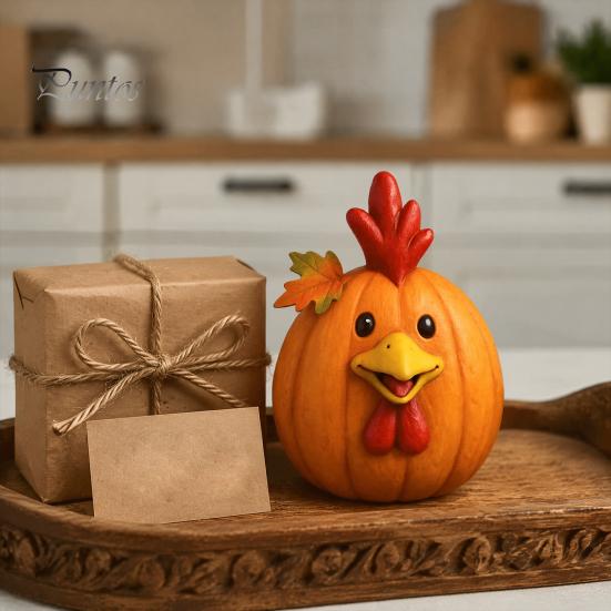 Creative Seasonal Home Giftware Artificial Pumpkin Decor, Cute Animals Decorative Pumpkins, Thanksgiving Resin Pumpkins Autumn Harvest Table