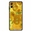 3D Silicone Case For Samsung Galaxy A07 4G Case Relief Emboss Flowers Black Soft Back Cover Coques For Samsung Galaxy A17 Cases