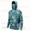 Costum de pescuit cu mânecă lungă din mătase de gheață UPF50+ cu glugă și mască, uscare rapidă, respirabil, protecție solară, tricou subțire, personalizabil