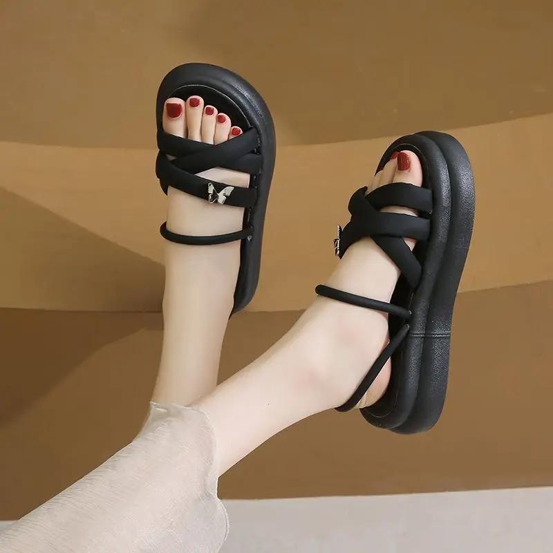 Sabot Open Toe The Best Comfortable and Elegant Women's Sandals High Quality Cheap Liquidation Vip Korea Low Price Ladies Shoes