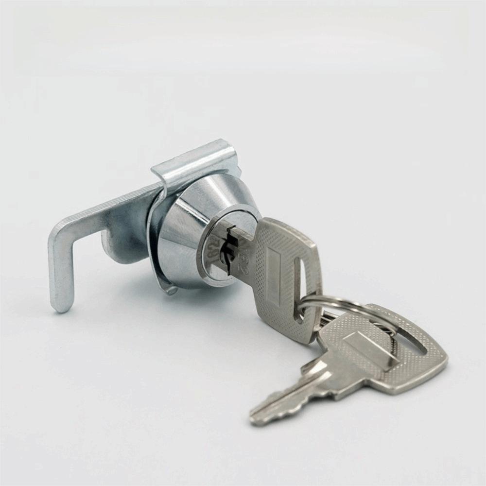 Rust-Resistant Mini Cam Lock with Quick Clip Silver Easy Replacement POS Drawer Lock Metal Cabinet with Keys