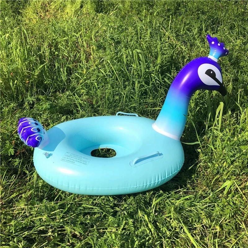 Shark Inflatable Pool Toys Cartoon Animals Shape Swimming Floating Seat Baby Toddler PVC Inflatable Swim Ring Outdoor Water Toys