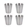Set van 4 Kleine Roestvrijstalen Drinkware voor Buiten en Feesten Makkelijk Te Dragen en Op te Bergen Borrelglaasjes Drinkbekers