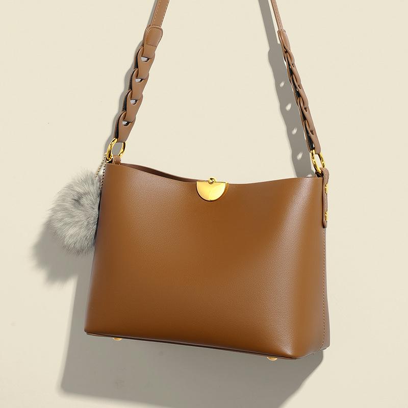 

Vansman 2025 Women s Large Capacity Bucket Crossbody & Shoulder Bag коричневий/земляний