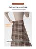 Women's Plaid A-line Skirt: Mid-Length, Thickened for Autumn/Winter 2025, Slimming Fit.