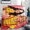1PC 2 Broke American Sitcom Print Flannel Blanket, High quality All Seasons, Home Decor, Warmth and Comfort, Perfect for Christmas Gifts