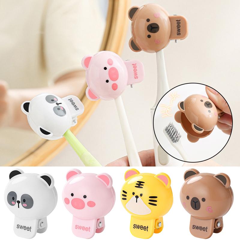 1/2/4Pcs Animals Toothbrush Head Cover Clips Capibara Portable Electric Toothbrush Dustproof Head Protector Cap Household Travel