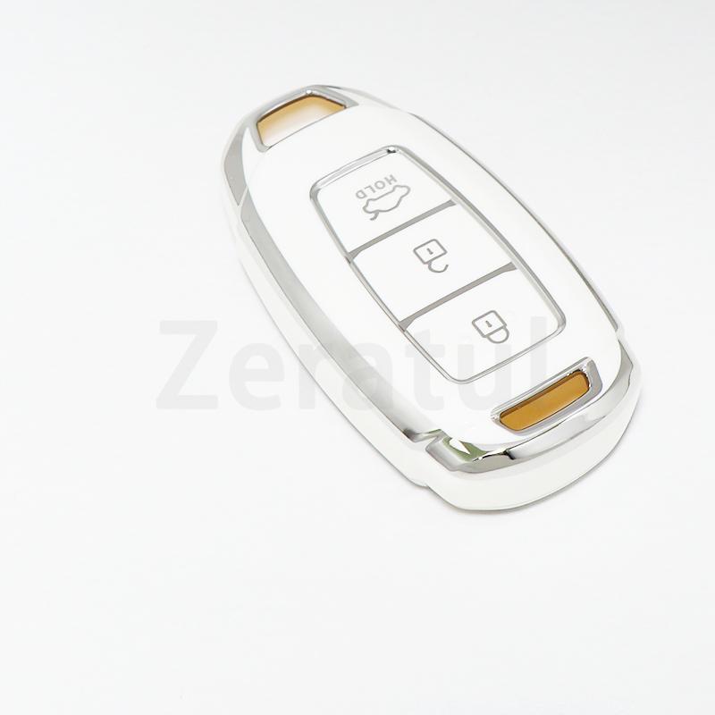 3/4/5 Buttons For Hyundai Encino Kona Solaris Azera Grandeur Elantra Santa I30 Ix35 Accent Fe Shell Fob Tpu Car Key Case Cover