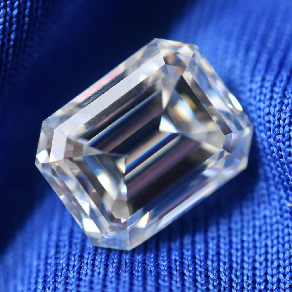 Emerald Cut D Color Moissanite 10x8 mm VVS1 Fabulous Certified Loose Gemstone