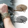 Pulsera de mano de dragón de protección personal para exteriores, acero inoxidable, cadena, látigo metálico táctico, resistente a la corrosión, 101cm