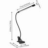 USB Powered LED Table Light Black Desk Lamp Eye-Caring Clip-On LED Light  Manicure