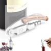 Kitchen Wine Bottle Opener Wood Handle Corkscrew Open Easy Stainless Steel Knife
