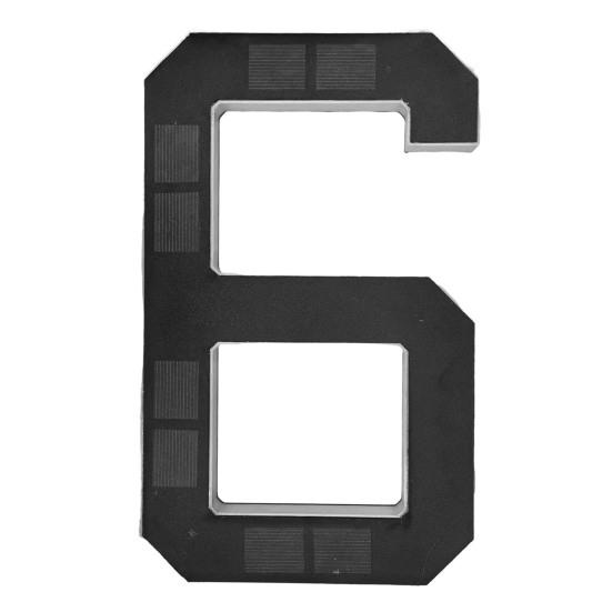 Solar House Number Sign 9-Inch LED Backlight Address Sign Auto On/Off Waterproof Solar LED Number Pendant No-Drill Installation Modern Address Plaque