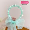 1 Pcs Pearl Hair Headband French Fairy Forest Style Ribbon Hair Accessory Women's Tied Hair Headband New Model