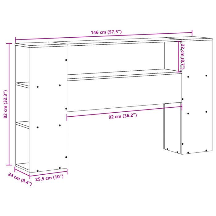 VidaXL Headboard with Storage White 140 Cm Solid Pine Wood, Wooden Headboard, Headboard with Storage, Head 855631