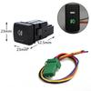 Waterproof Car Fog Light Push Button Switch With Wiring Harness Socket Auto Modification Replacement Control Switch Accessory