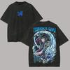 Demon Slayer Washed Retro Short Sleeve TShirt Casual Summer Wear Mens Comfortable Short Sleeve Half Sleeve Sports Popular Top