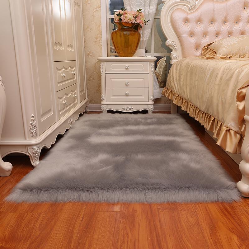 Alfombra Redonda de Felpa Mejorada de Imitación de Lana para Sala de Estar, Dormitorio o Uso como Esterilla de Yoga