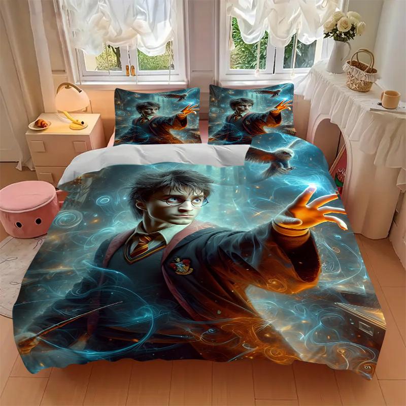 3Pcs Magic Air Bedding Set Soft Fabric Duvet Cover Pillowcases Home Christmas Xmas Halloween Gift 1 Duvet Cover 2 Pillowcase G1303