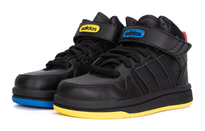Adidas Neo Postmove Mid K Breathable And Wear resistant Mid top Kids' Skateboarding Shoes Black Kids' HQ4241