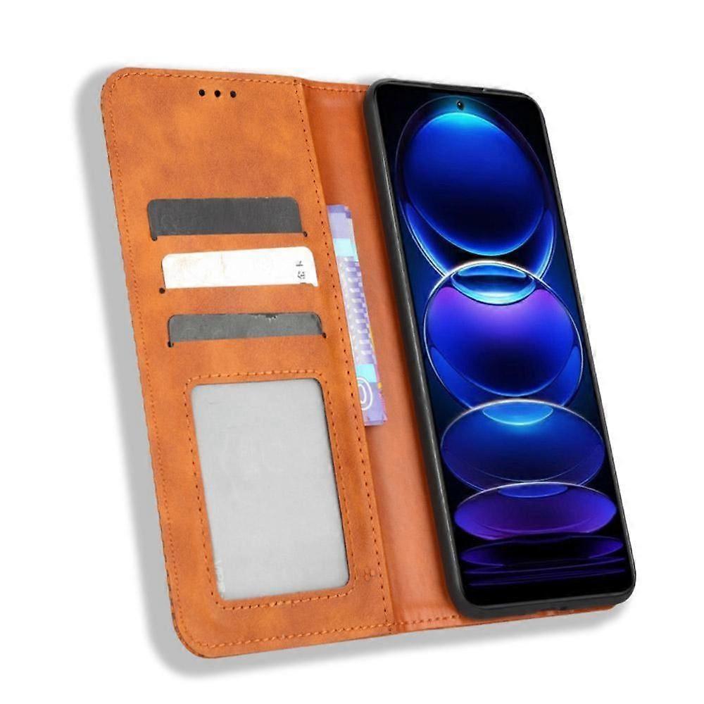 Wallet Case for Xiaomi POCO X5 5G Strong Magnetic Flip Wallet Case with Kickstand & Card Slots - 360 Shockproof Protection