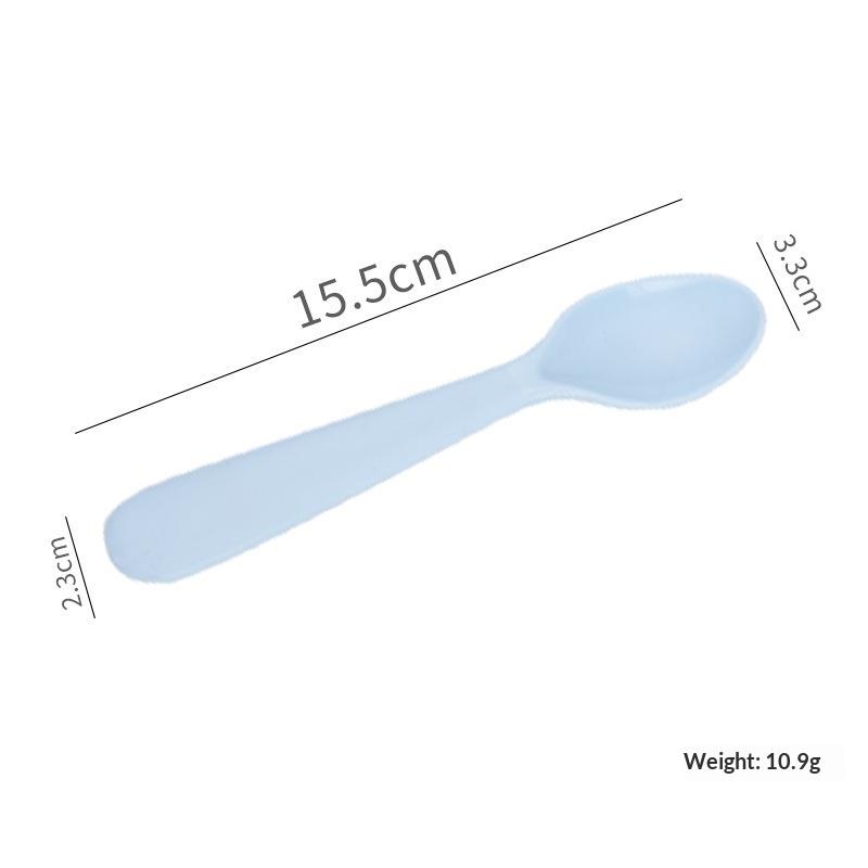 1/2/4Pcs Simple Children Tableware Plastic Baby Feeding Spoon Toddler Training Eating Utensils For Dessert Fruit