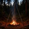 Campfire Cooking Tripod Height-Adjustable Stand with Chain