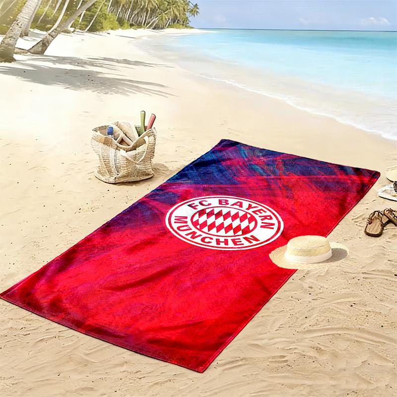 Forever Up: FC Bayern Munich Spirit beach towel Portable for travel Outdoor camping Absorbent bath towel swim seaside Travel and vacation towels