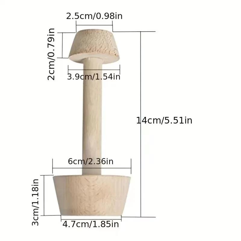 Wooden Egg Tart Pie Mold Double-headed Egg Tart Pie Bottom Mold Wooden Color Egg Tart Mold Rolling Pin Kitchen Gadget round