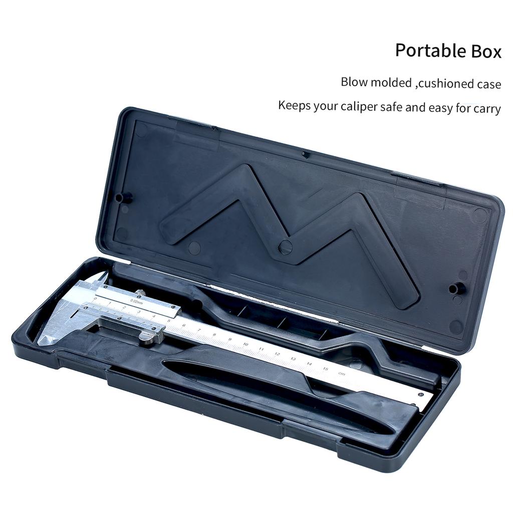 Professional Stainless Steel Vernier Caliper 0-150mm Sliding Gauge Measurement Tool Inside Outside Depth Step Micrometer Measuring