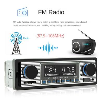 ABNR 4-Kanal 60W Bluetooth Autoradio Kunststoff Auto MP3-Player Plug-In USB-Stick Autoradio Mit Verkabelungsschutzfunktion Für Auto